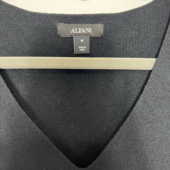 Alfani Women V Neck Sleeveless Sweater Black NWT - Picture 4 of 6